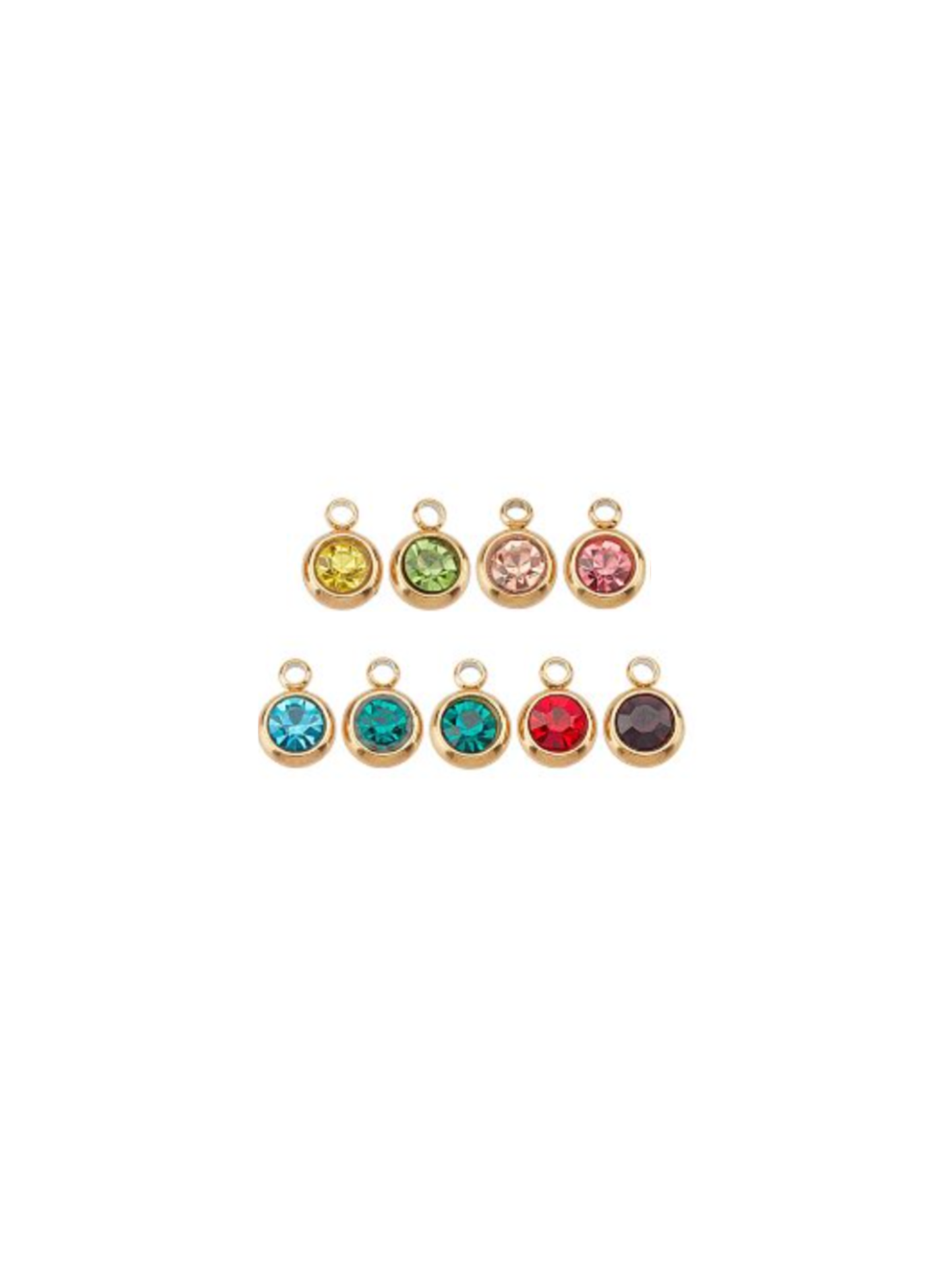 Gold Rhinestone Charms - Assorted