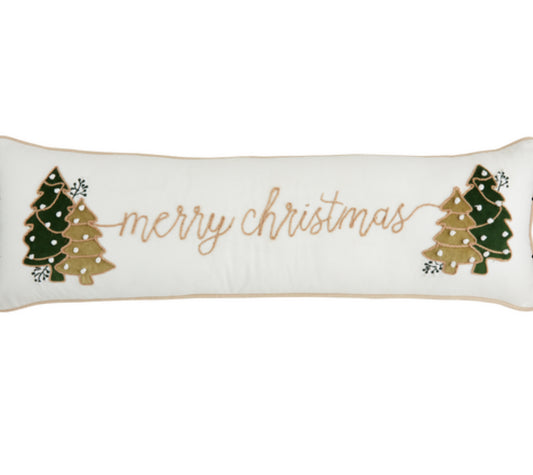 Mud Pie Velvet Tree Merry Christmas Pillow