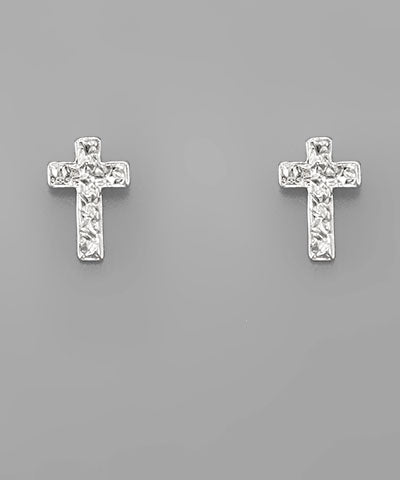 Nugget Textured Cross Studs