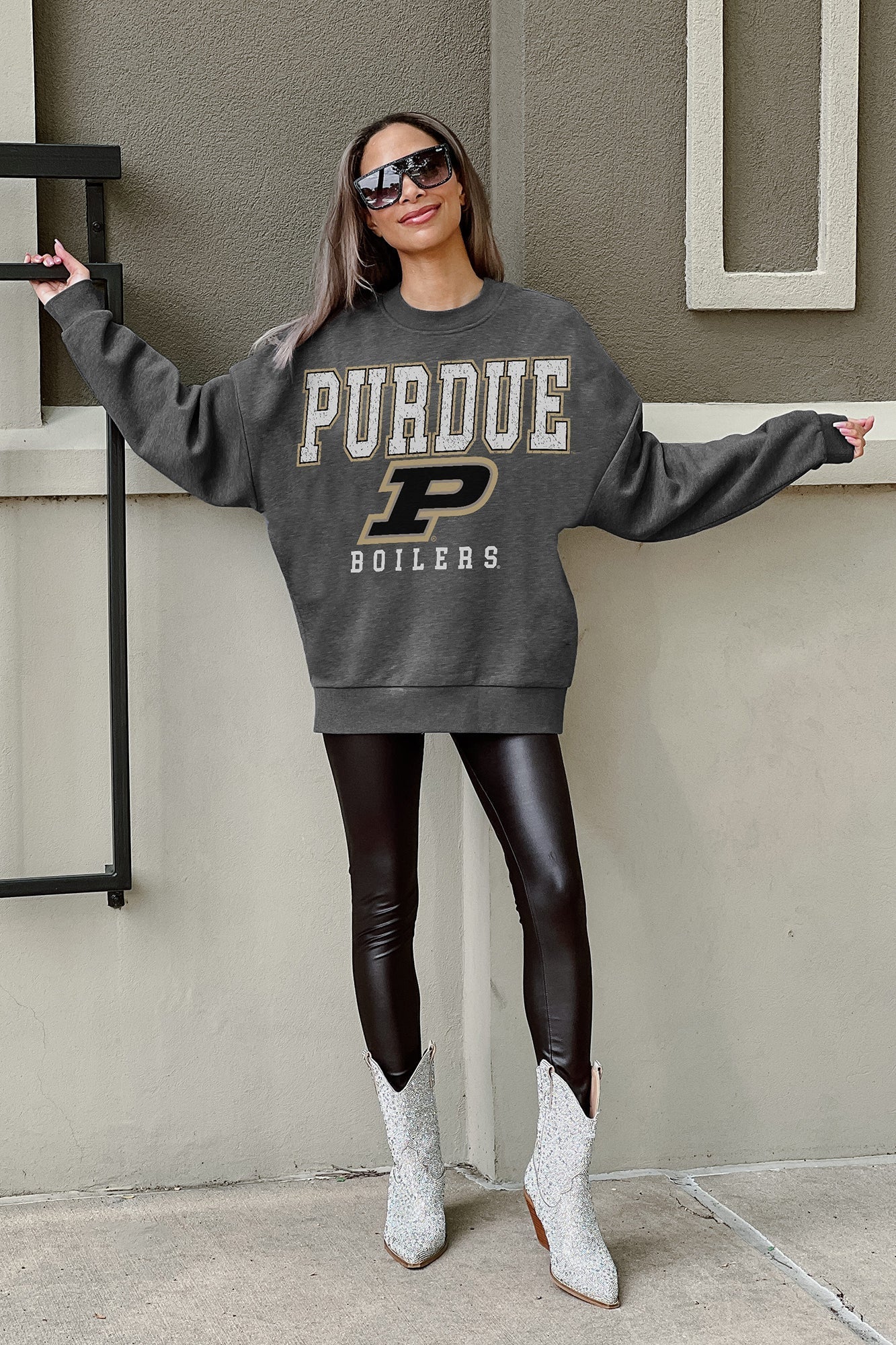 NCAA Officially Licensed Drop Shoulder Crewneck Pullover