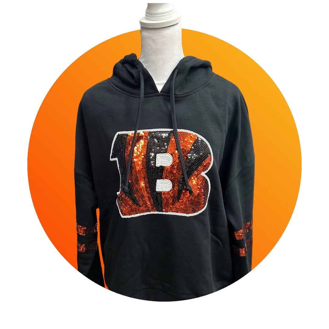 Cincinnati Bengals Licensed Sequin Hoodie