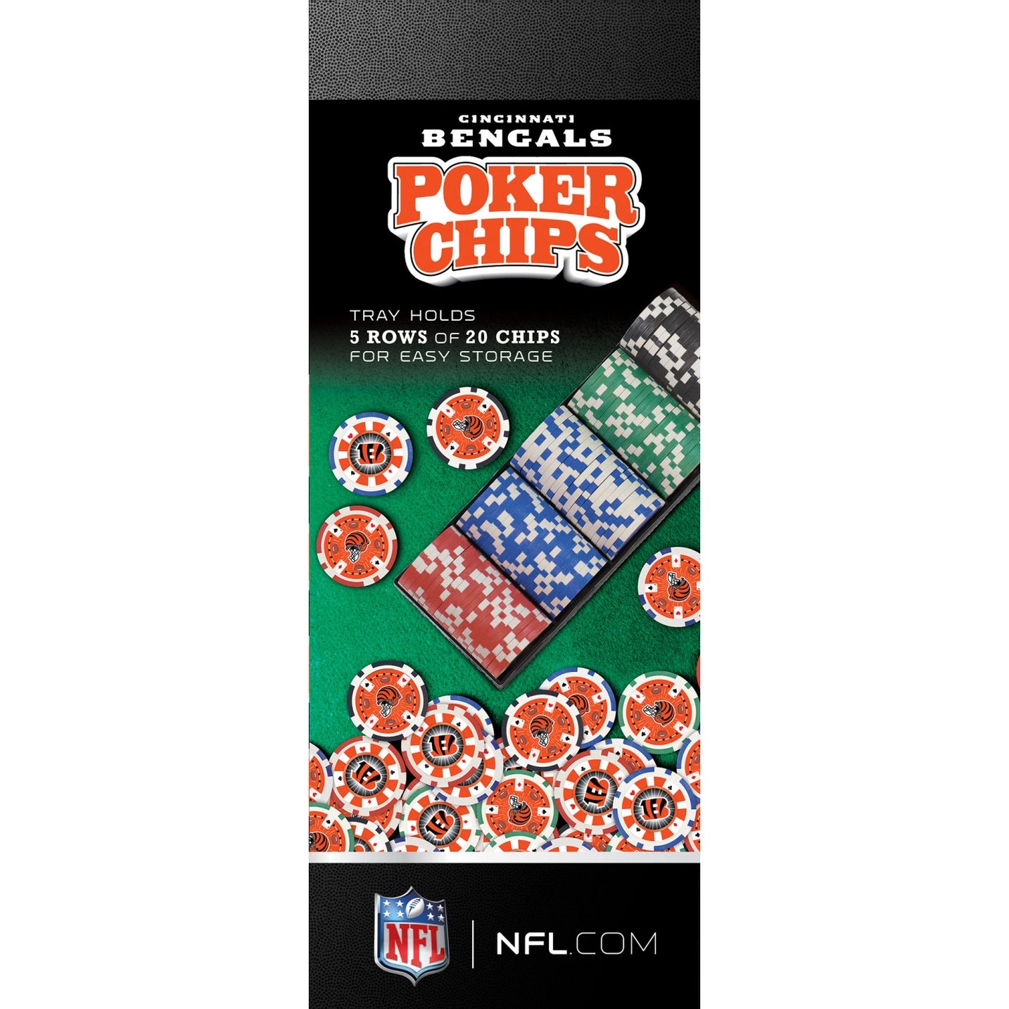 Cincinnati Bengals 100 Pc Poker Chips Set ok