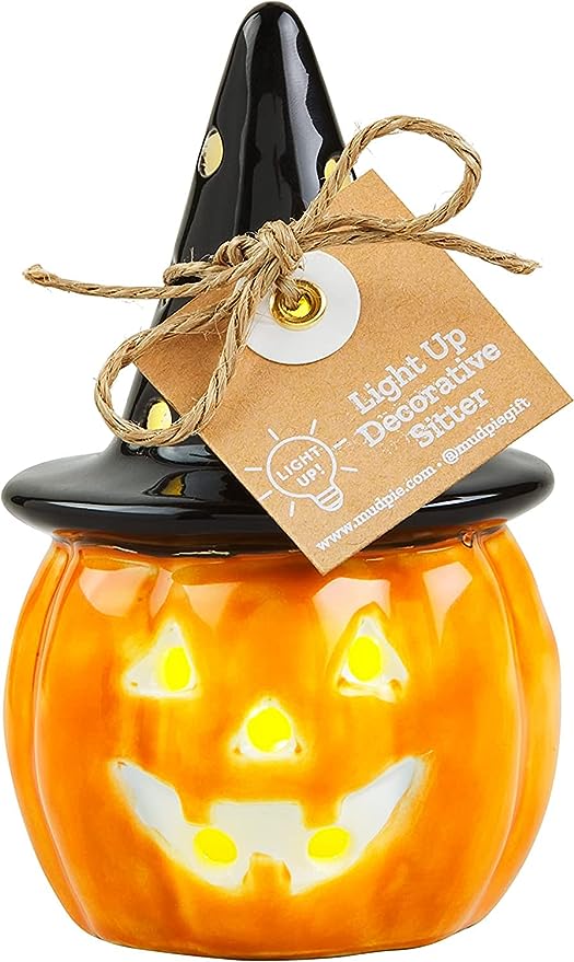 Mud Pie Pumpkin Light Up Sitter