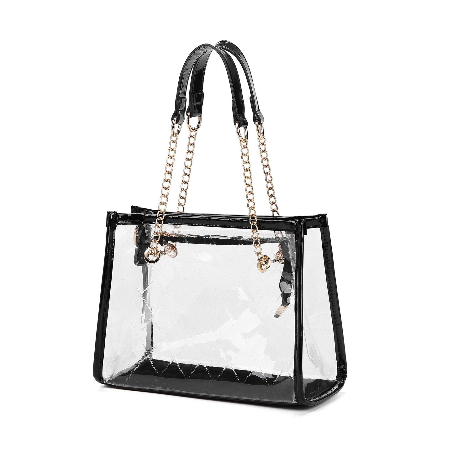 CL947 Carissa Clear Chain Strap Mini Satchel Bag